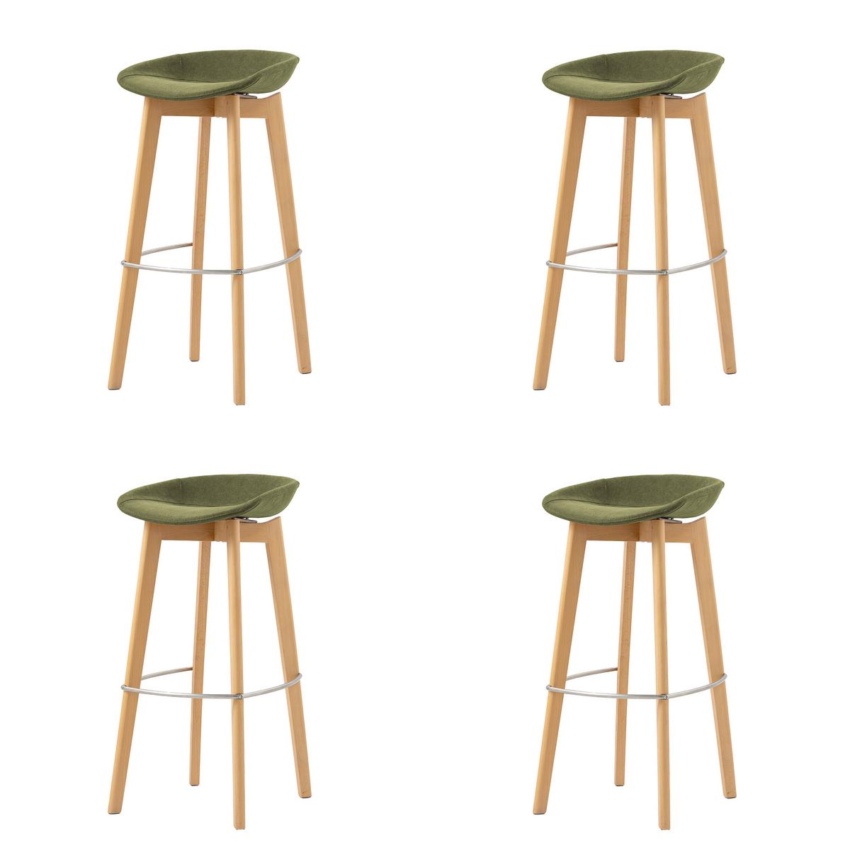 Barhocker-Set Keeve - Grün, MODERN, Holz/Metall (44,5/90/46cm) - MID.YOU