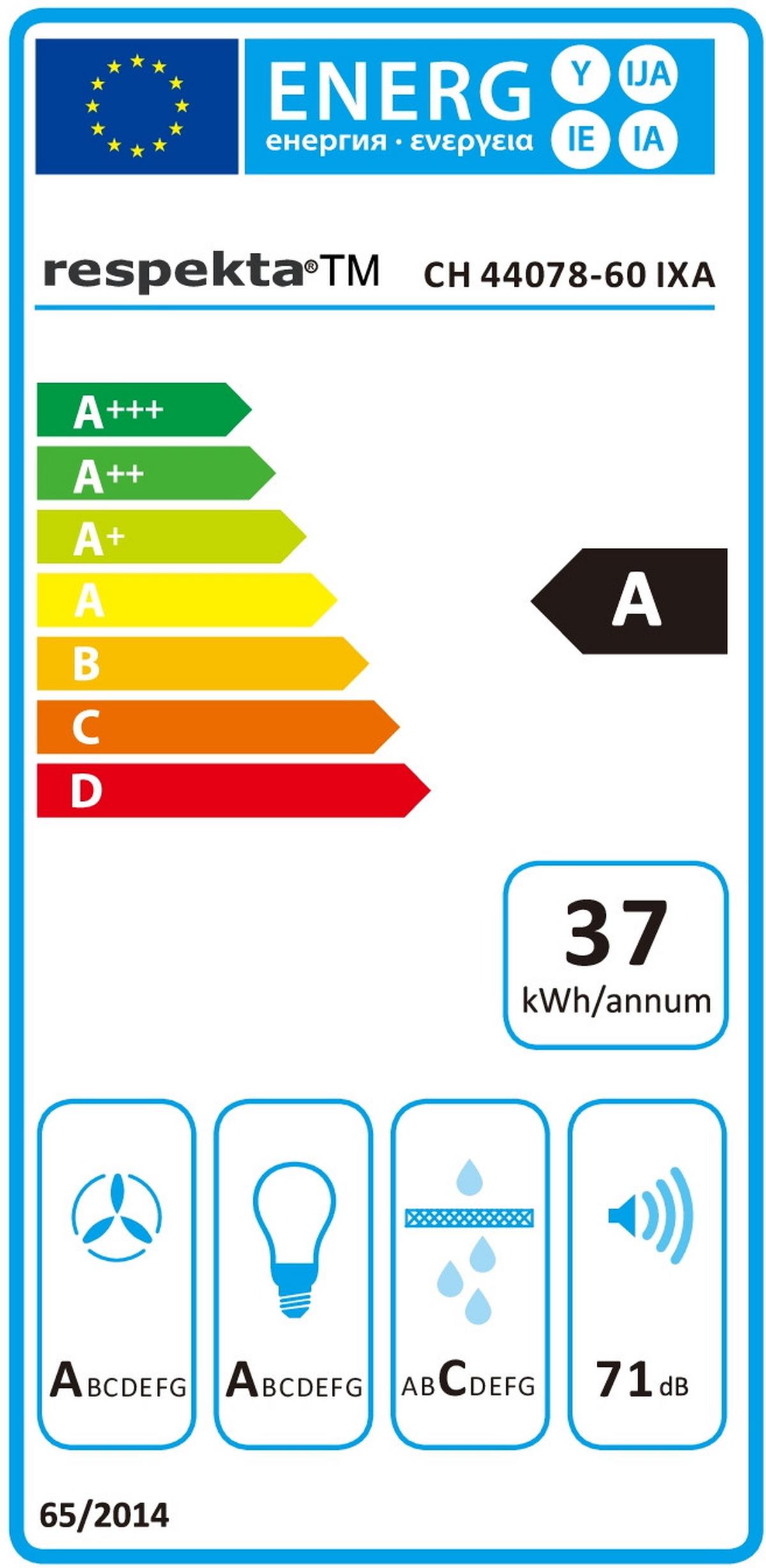 Dunstabzugshaube Respekta BxH: 59,5 X 63,5-100 cm - Edelstahlfarben, Trend, Metall (59,5/63,5-100/50cm) - Respekta