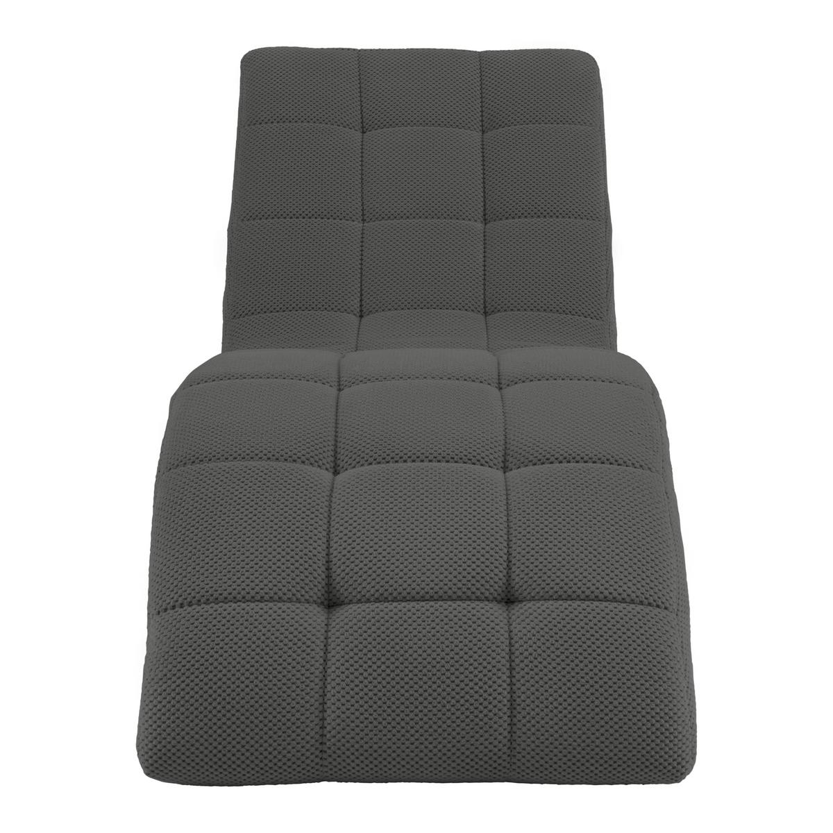 Relaxačné ležadlo LAVANDA, sivá, max. 120 kg - čierna/sivá, Modern, textil/plast (68/80/167cm) - Mömax