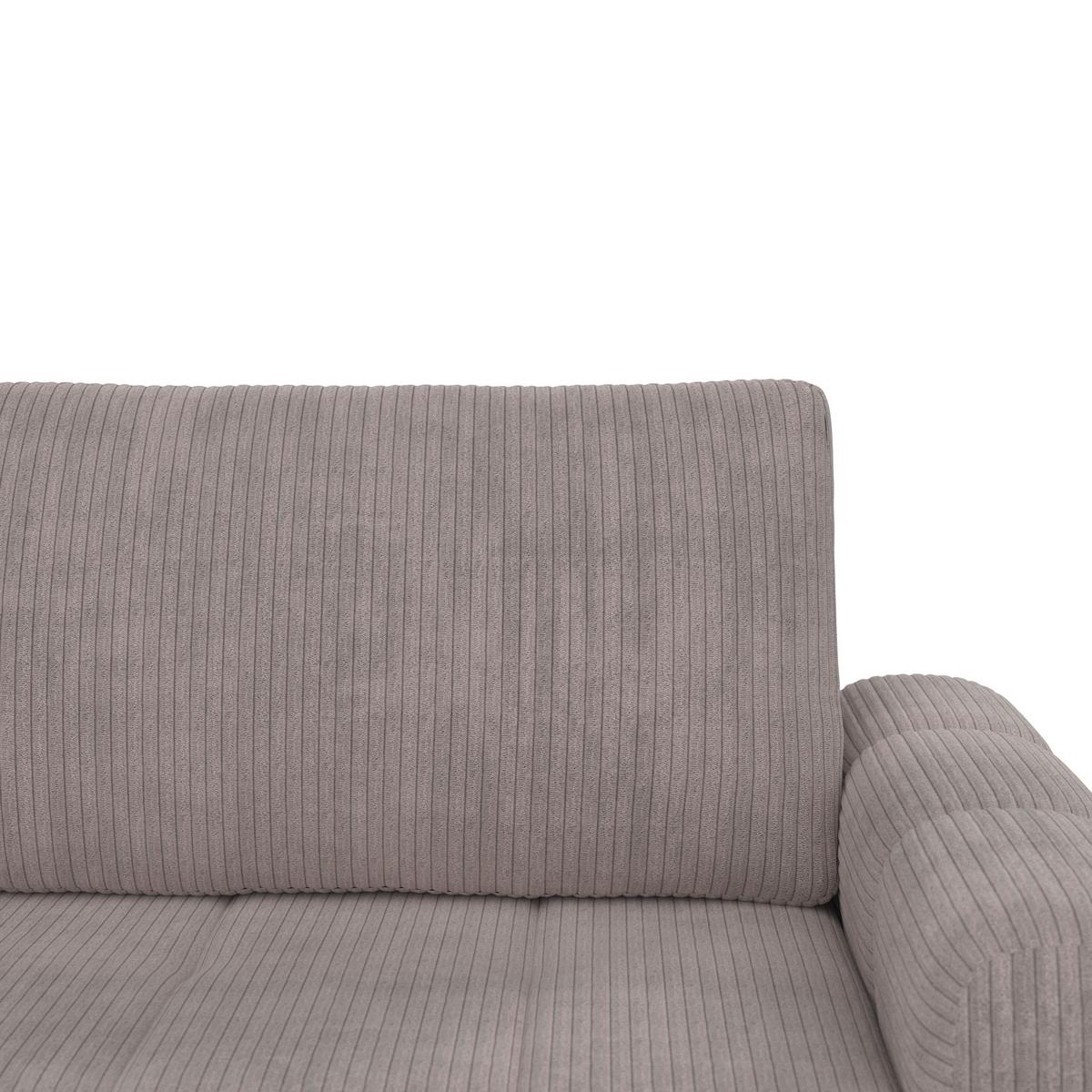 Sedací souprava GIA, levá světle šedá - černá/světle šedá, Moderní, dřevo/textil (261/94/197cm) - Bessagi Home