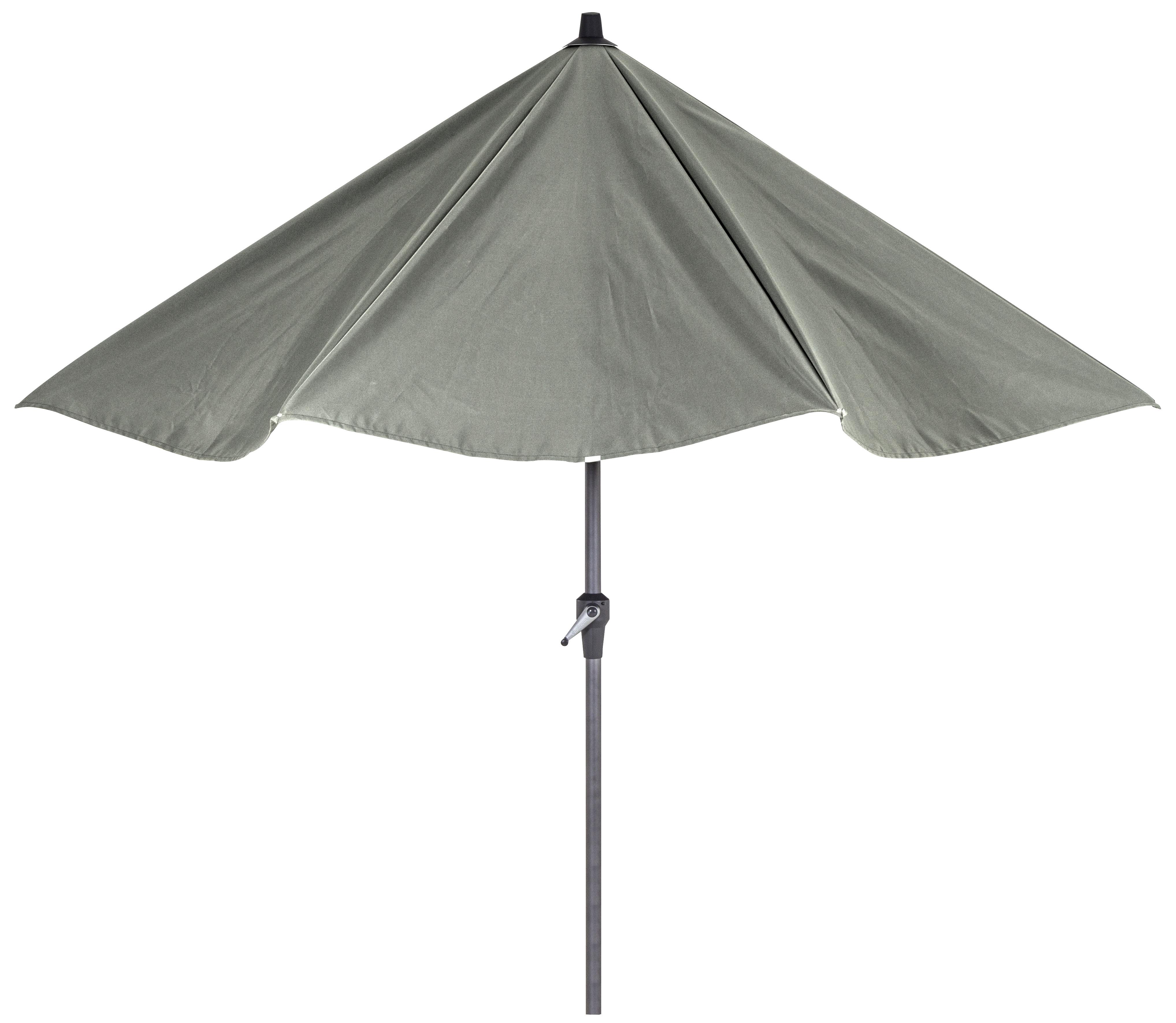 Sonnenschirm Ø 350 cm Anthrazit/Olivgrün - Anthrazit/Olivgrün, KONVENTIONELL, Textil/Metall (350/350cm) - Siena Garden