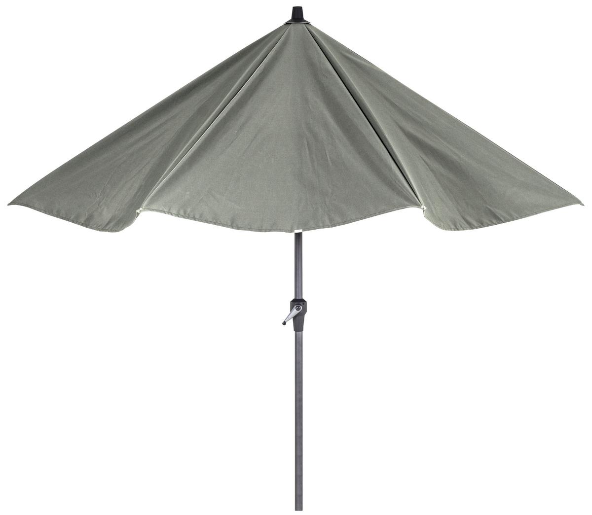 Sonnenschirm Ø 350 cm Anthrazit/Olivgrün - Anthrazit/Olivgrün, KONVENTIONELL, Textil/Metall (350/350cm) - Siena Garden