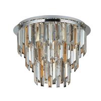 Deckenleuchte 1225-5cc Clarissa - Chromfarben/Champagner, Design, Glas/Metall (45/34cm)