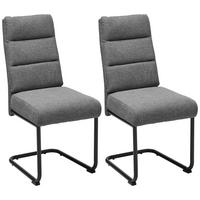 Schwingstuhl-Set Hilal - Dunkelgrau/Schwarz, LIFESTYLE, Holz/Textil (45/94/62cm) - MID.YOU