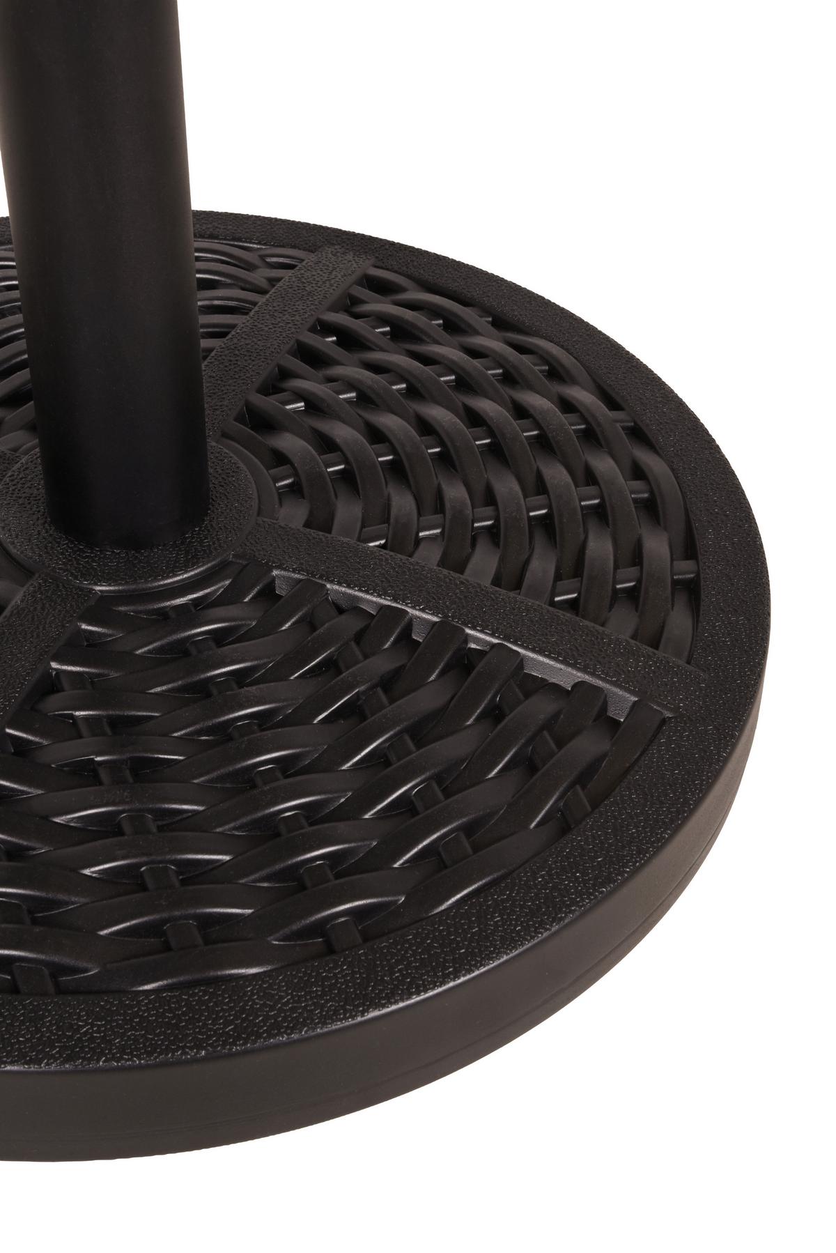 SCHIRMSTÄNDER SCHIRMSTÄNDER 15KG - Schwarz, MODERN, Kunststoff/Metall (45,5/32,2/45,5cm) - Gardenson