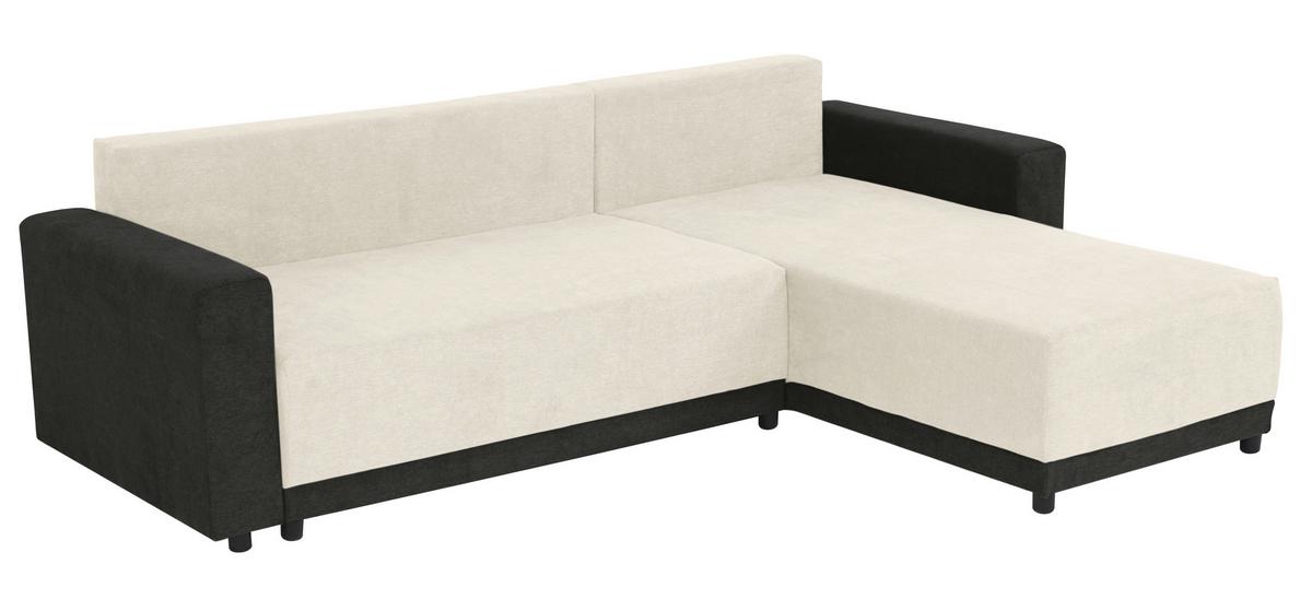 Ecksofa Time Anthrazit, Creme S: 178x248 cm - Anthrazit/Creme, Design, Textil (178/248cm) - MID.YOU