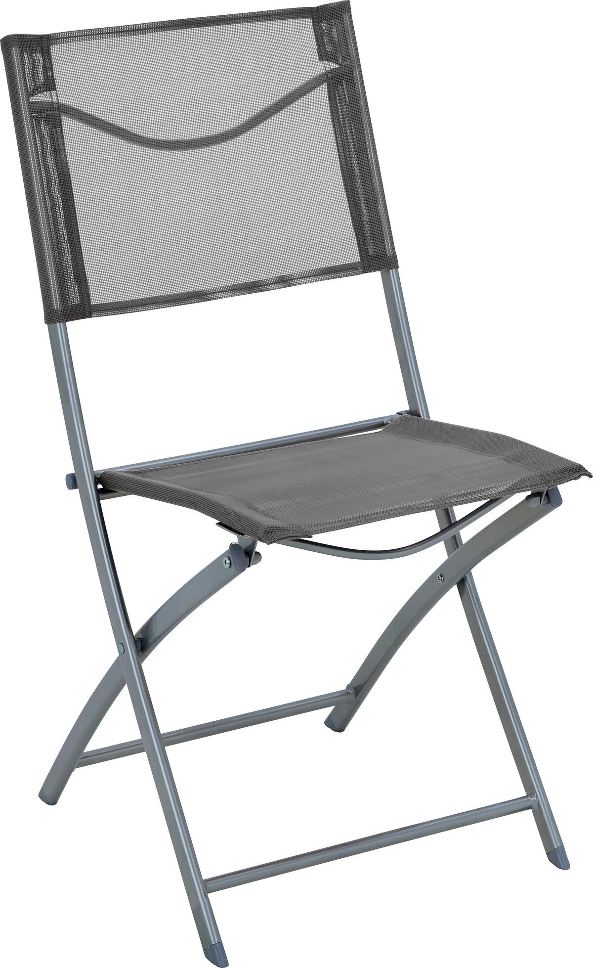 ZAHRADNÍ ŽIDLE RÜDIGER - světle šedá/antracitová, kov/textil (45/83/50cm) - Modern Living