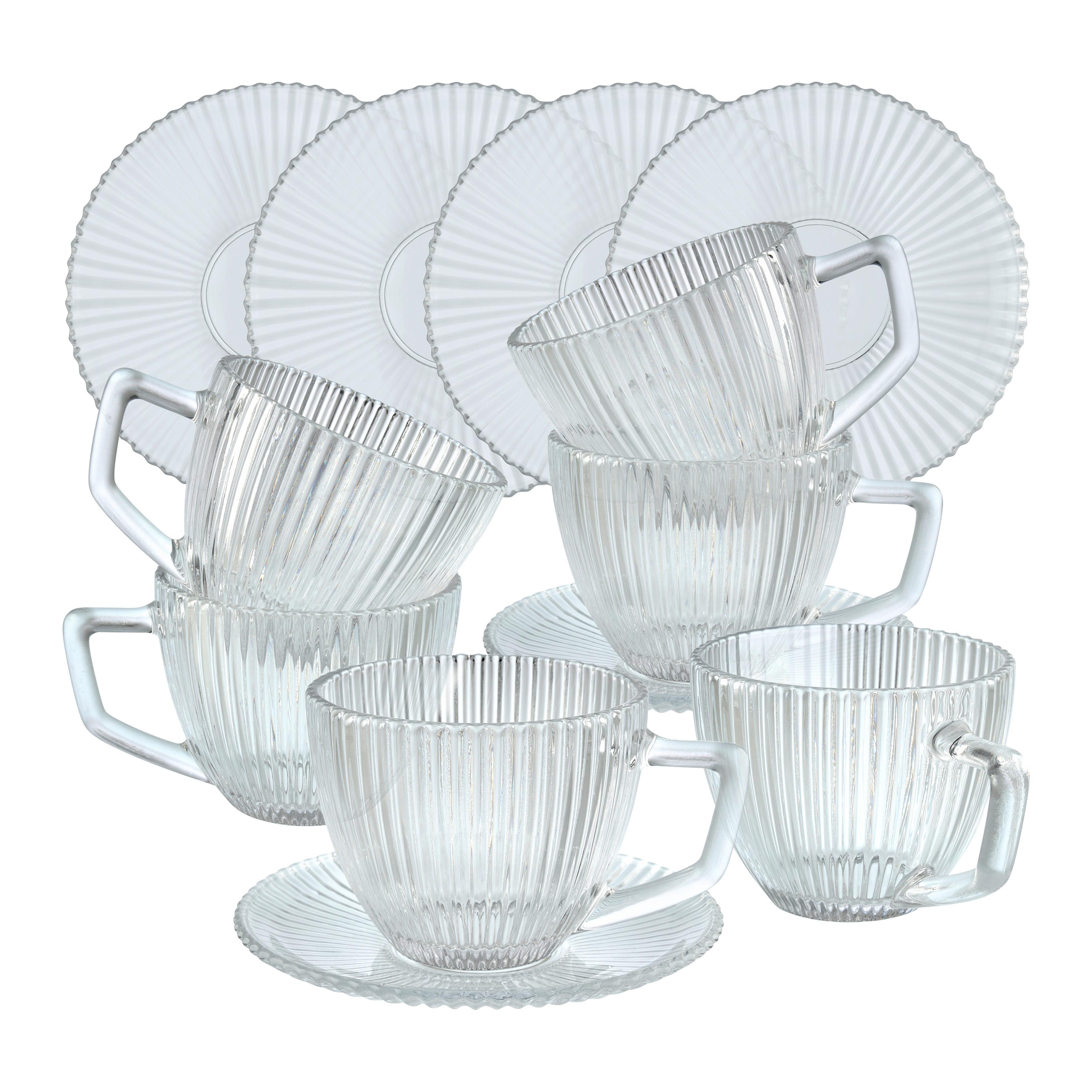 Sada šálok ROSEMARY - 12 PCS - číra, Konventionell, sklo - Mömax