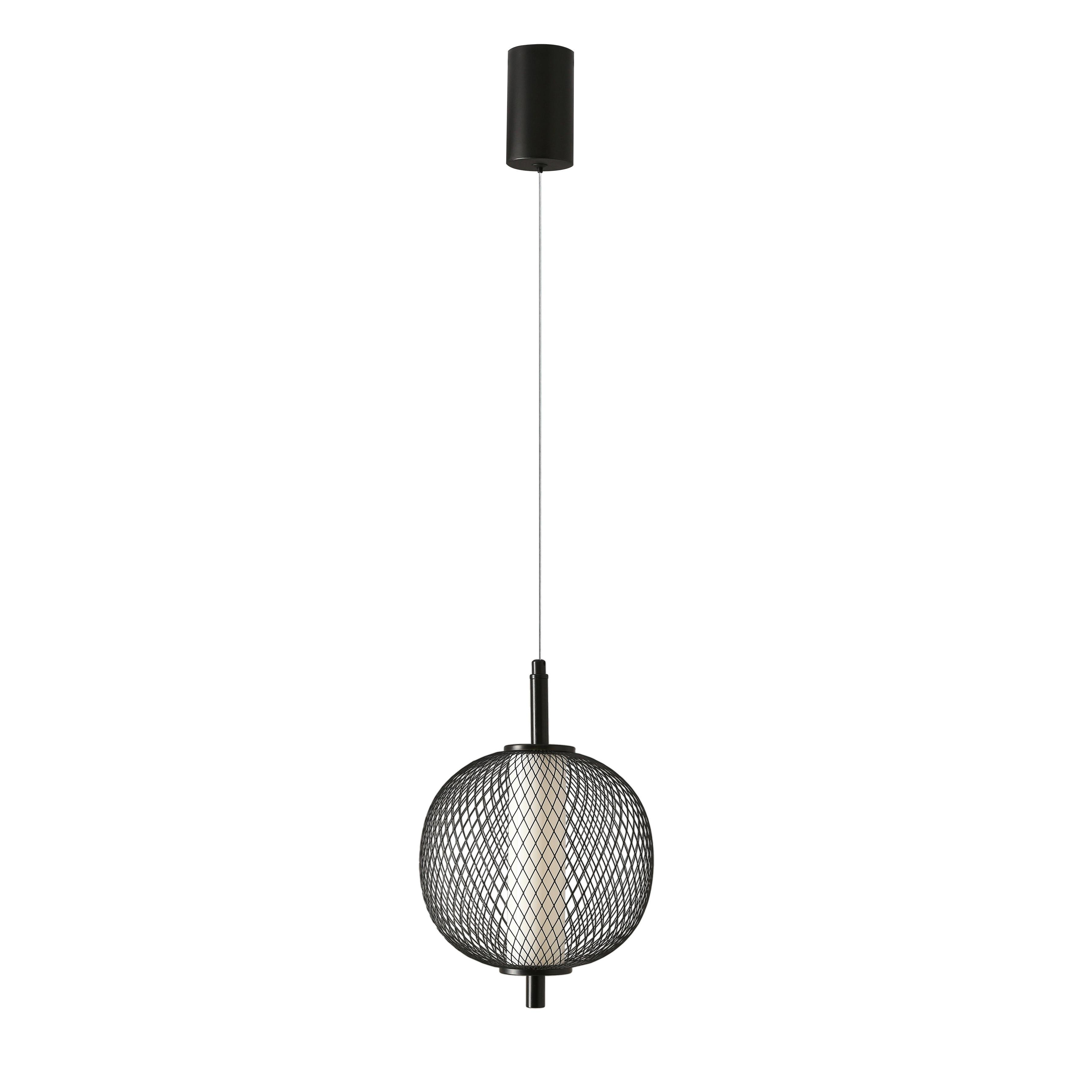 LED-PENDELLEUCHTE 31-35332 PUMA - Schwarz/Weiß, Design, Kunststoff/Metall (20/20/140cm)