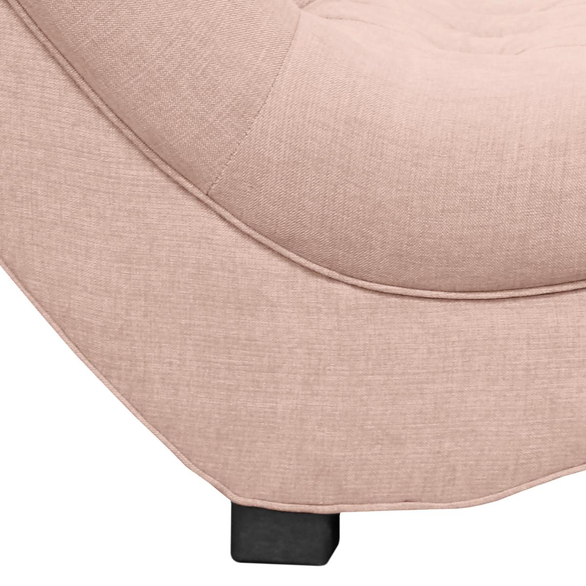 Relaxliege Sofia Rosa B: 67 cm - Schwarz/Rosa, Design, Textil (67/90/159cm) - P & B