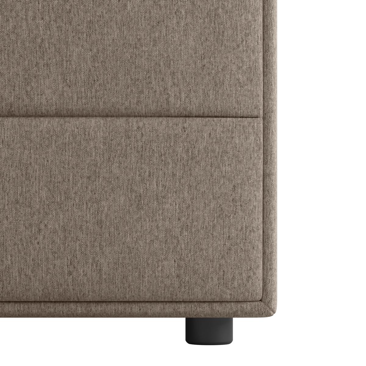 Boxspringbett mit Bettkasten Palermo 180x200 Beige - Beige/Schwarz, MODERN, Holz/Holzwerkstoff (180/200cm) - MID.YOU