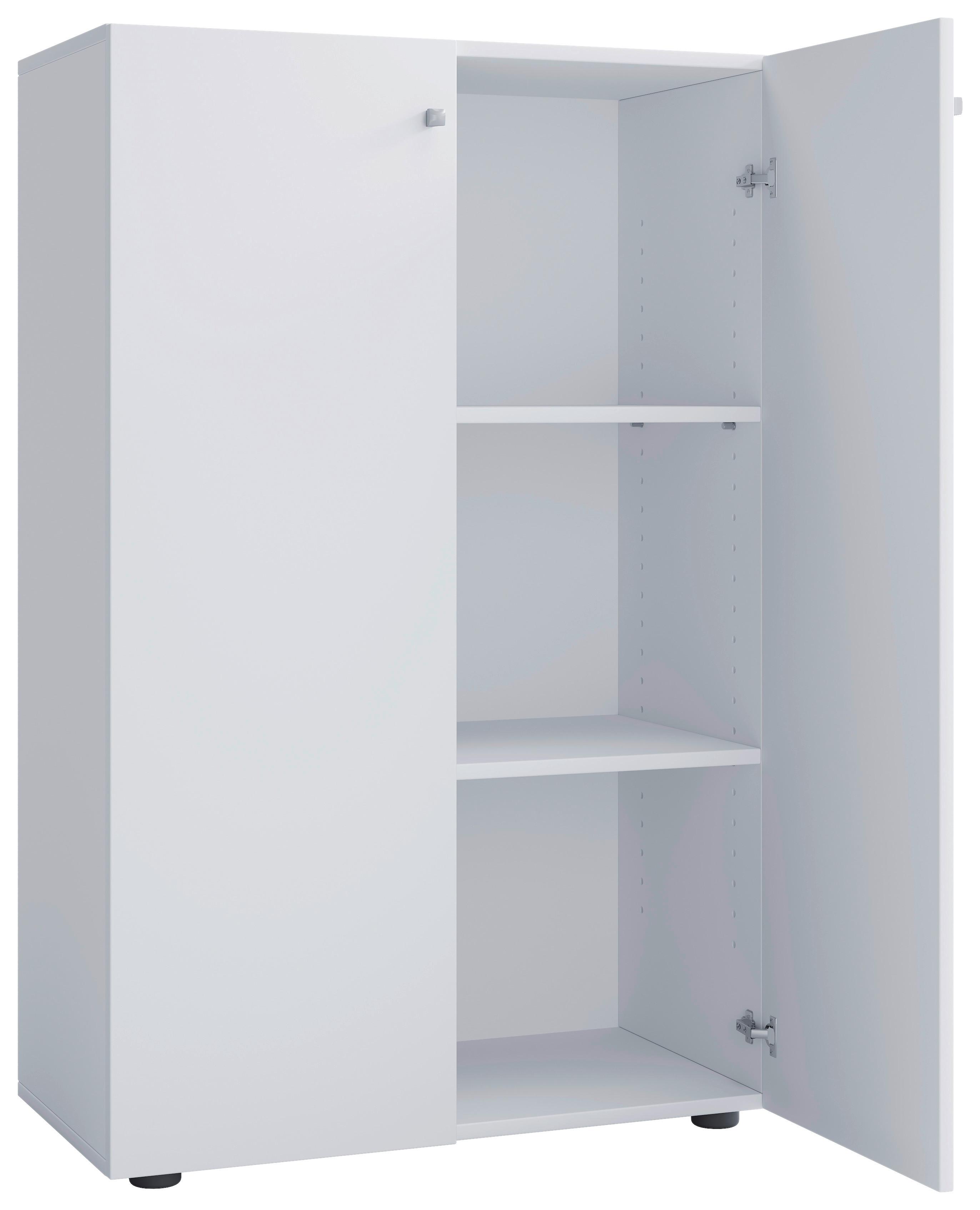 Schuhschrank Lona Weiß B: 70 Cm - Schwarz/Weiß, Design, Holzwerkstoff (70/110/39cm) - MID.YOU