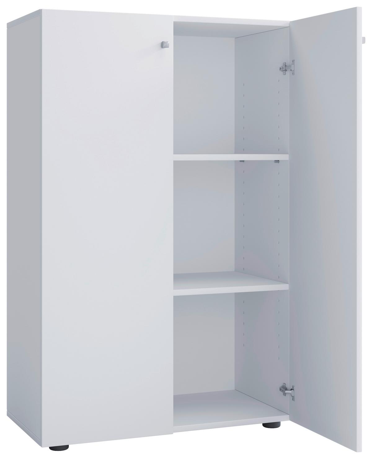Schuhschrank Lona Weiß B: 70 Cm - Schwarz/Weiß, Design, Holzwerkstoff (70/110/39cm) - MID.YOU