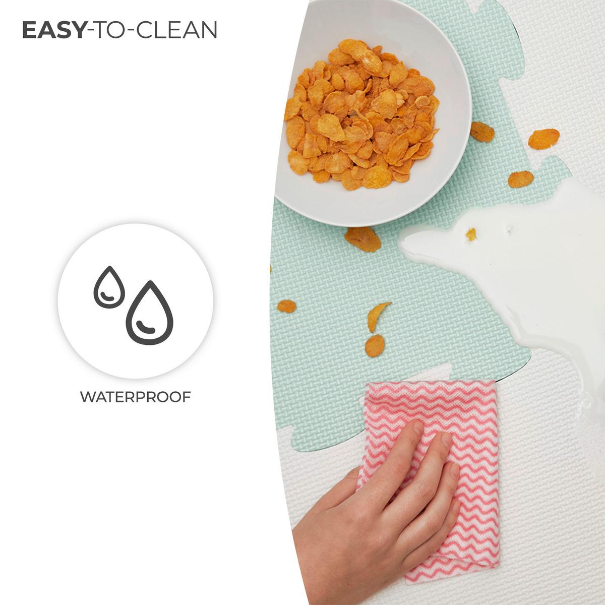 Bodenpzuzzle Luno Shapes Mint, B/H/T: 165x1,2x185cm - Weiß/Grau, Basics (165/1.2/185cm) - Kinderkraft