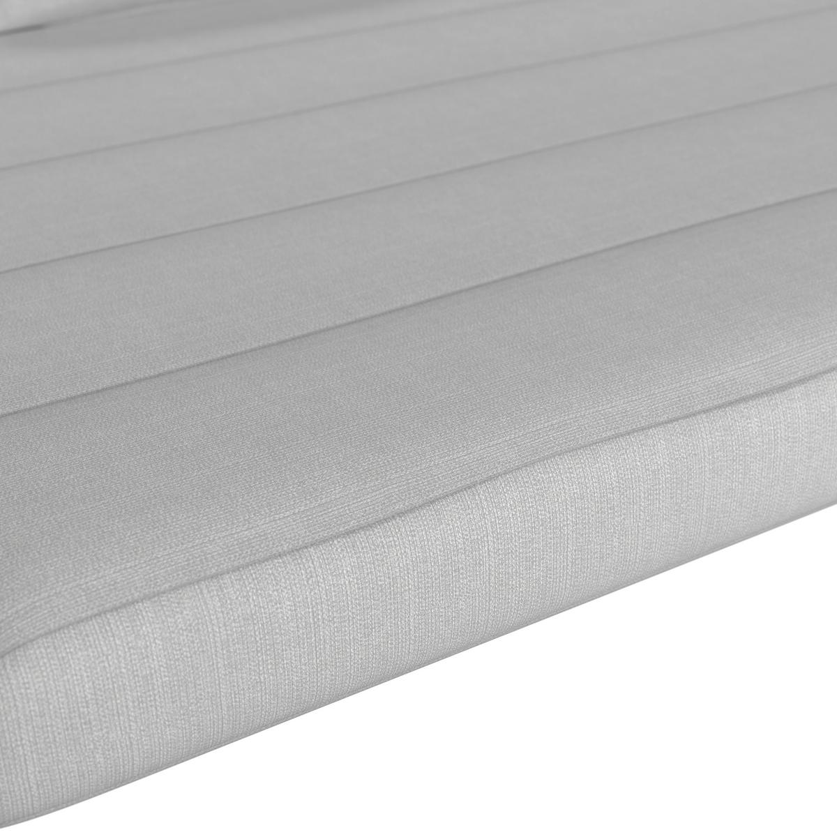 ZÁHRADNÉ LEŽADLO NOURI - svetlosivá, Modern, kov/textil (202/37/143cm) - Bessagi Garden