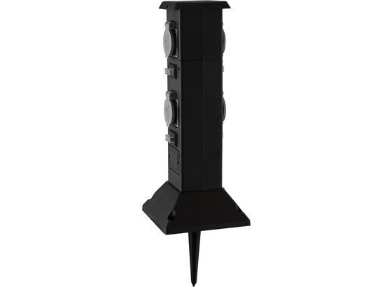 Erdspießsteckdose Mali - Schwarz/Grau, MODERN, Kunststoff (16/16/40cm) Erdspießsteckdose Mali - Schwarz/Grau, MODERN, Kunststoff (16/16/40cm)