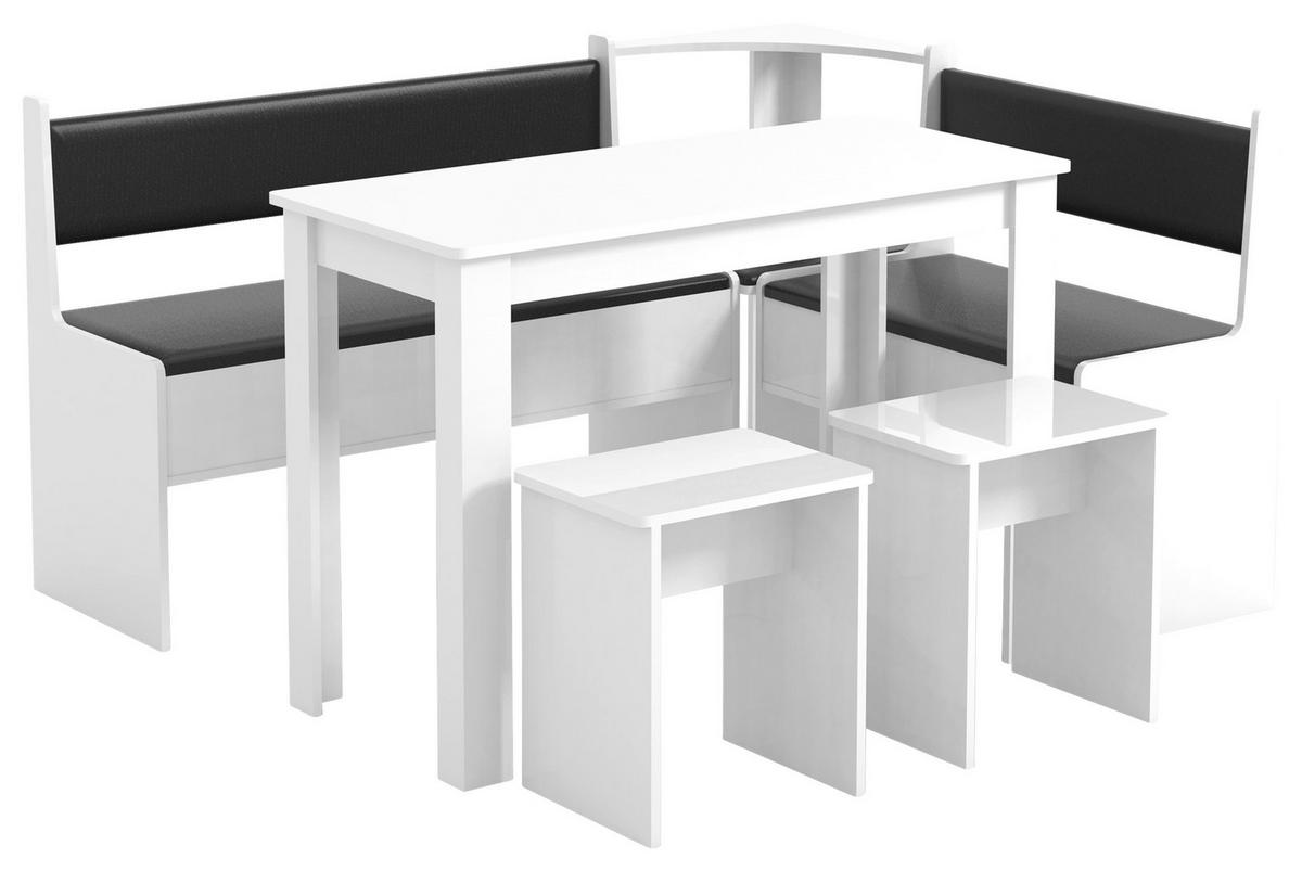Eckbankgruppe Esal Weiß S: 153/115 cm - Weiß, MODERN, Holzwerkstoff (153/115cm) - MID.YOU