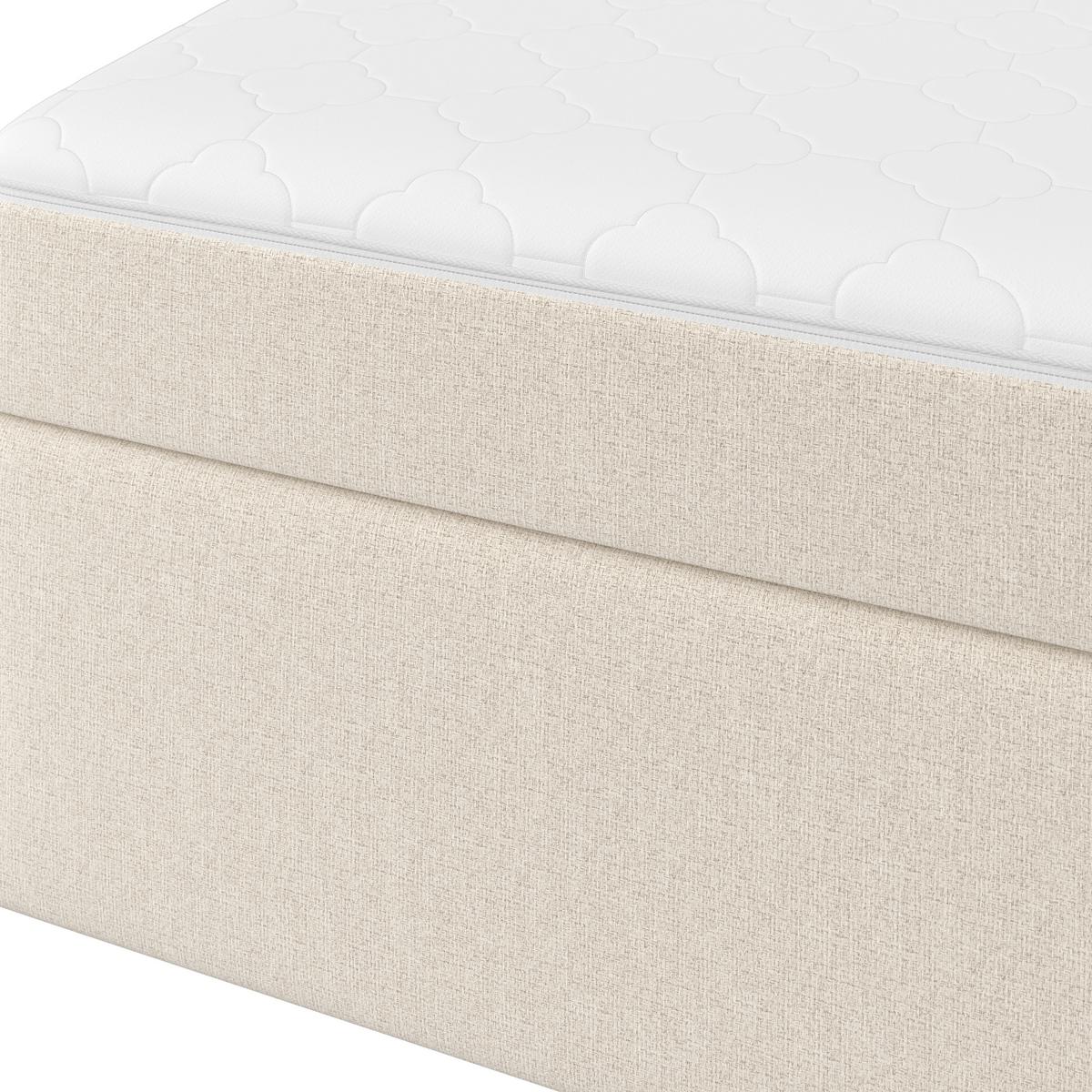 Boxspringová postel MARCO 180x200, béžová - černá/krémová, Moderní, dřevo/textil (180/200cm) - Bessagi