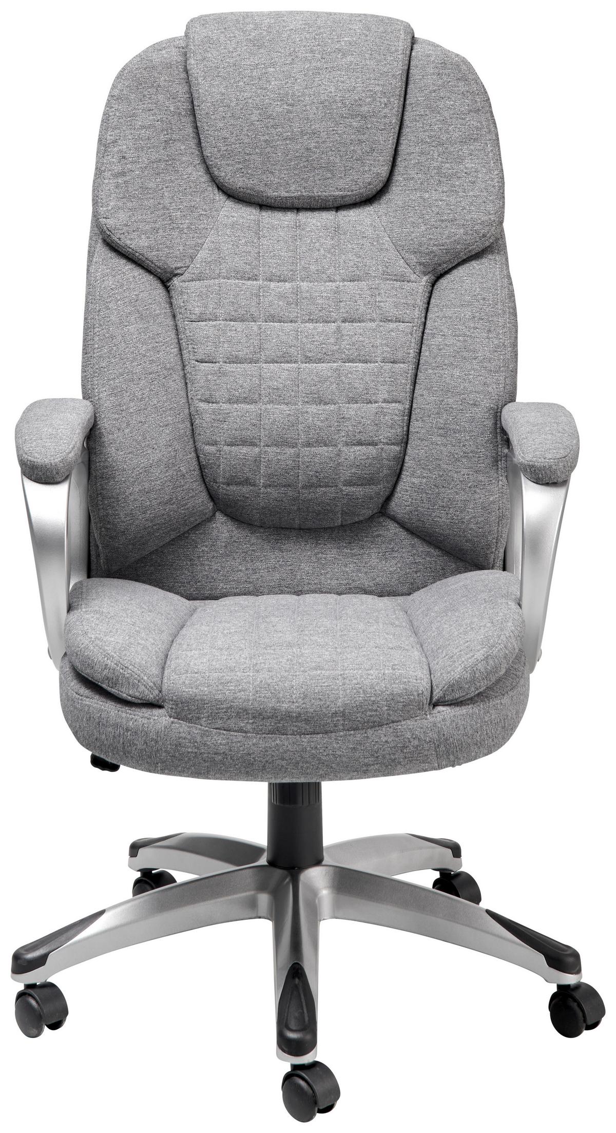 Drehstuhl Orleans - Silberfarben/Hellgrau, LIFESTYLE, Kunststoff/Textil (61/109-119/71cm) - MID.YOU