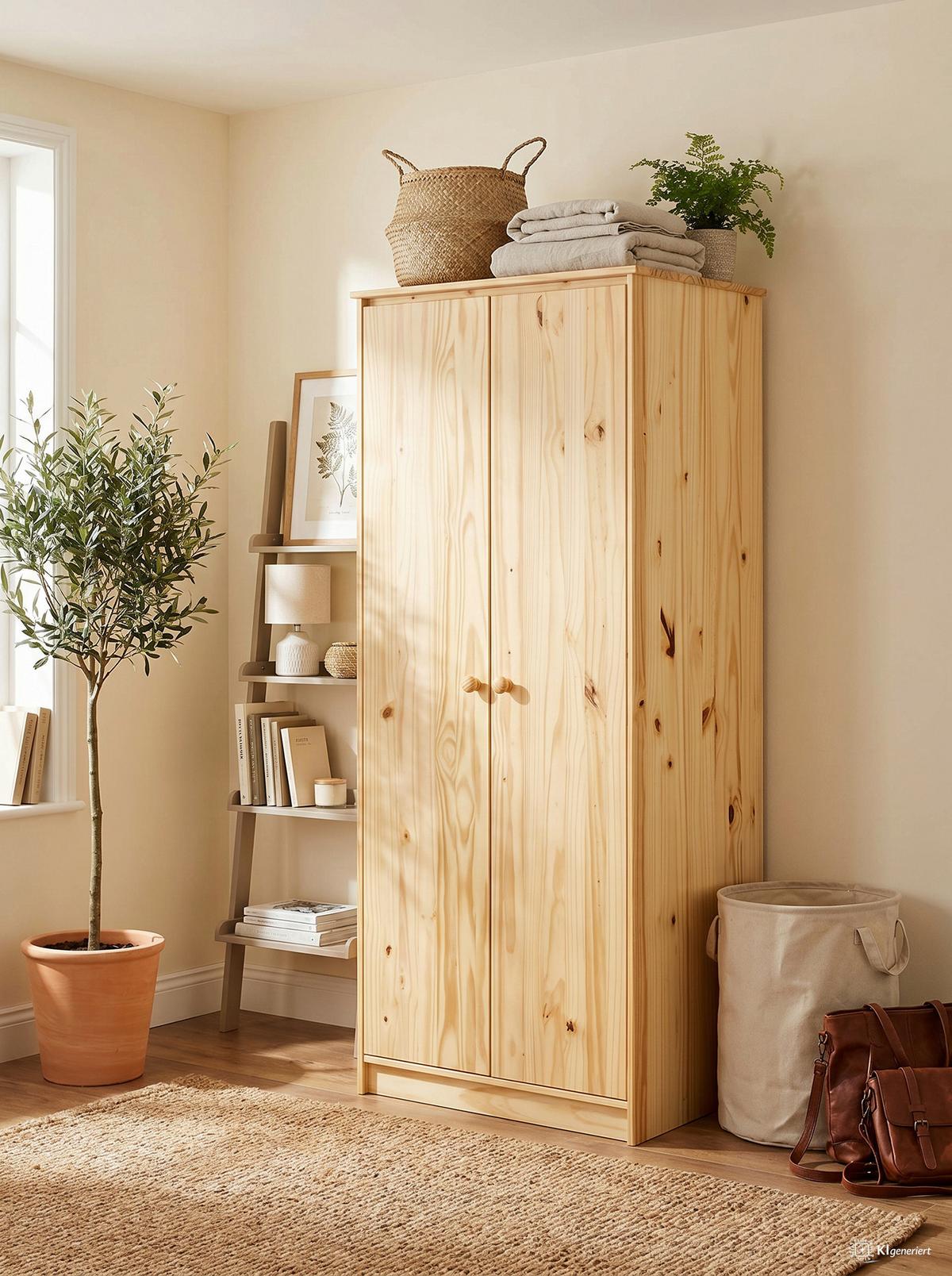 KLEIDERSCHRANK KLEIDERSCHRANK 2 TÜ KIEFER - Naturfarben, Basics, Holz (74/175/50cm) - Livetastic
