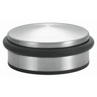 Türstopper Dorian 1 Stk. Dxh: 10x3,5 Cm, Metall Mit Gummiring - Silberfarben/Schwarz, KONVENTIONELL, Metall (10/3,5cm)