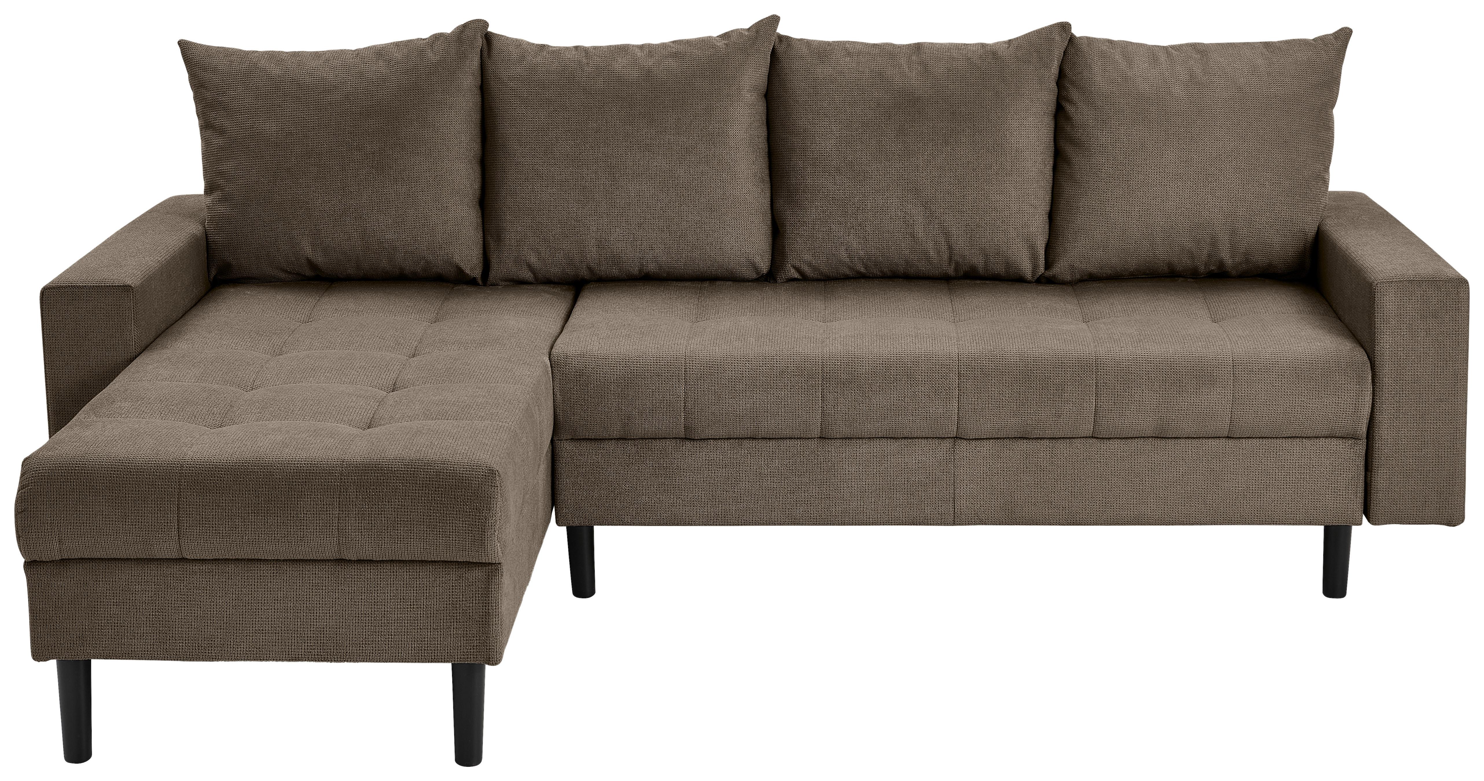 Ecksofa Boston, Braun S: 157x231 cm - Schwarz/Braun, KONVENTIONELL, Textil (157/231cm) - P & B