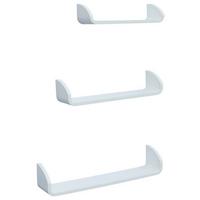 Falipolc Szett Carlo - fehér, Modern, faalapú anyag (60/50/40/12/10,5/9/12cm)
