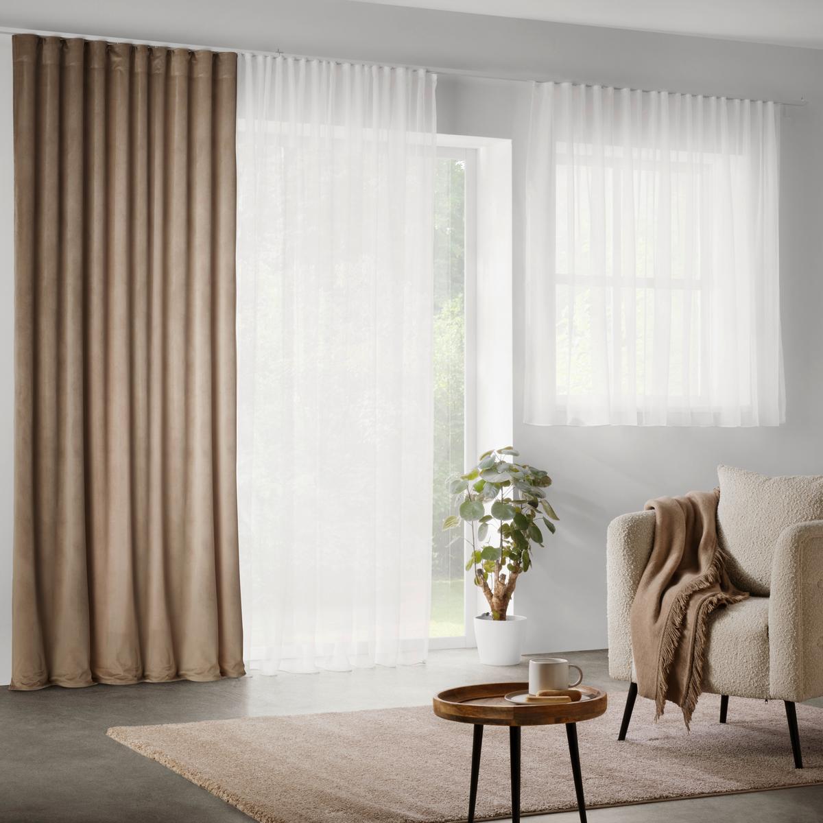 Hotový závěs Bianca, 140/245cm, kámen - světle šedá, Konvenční, textil (140/245cm) - Modern Living