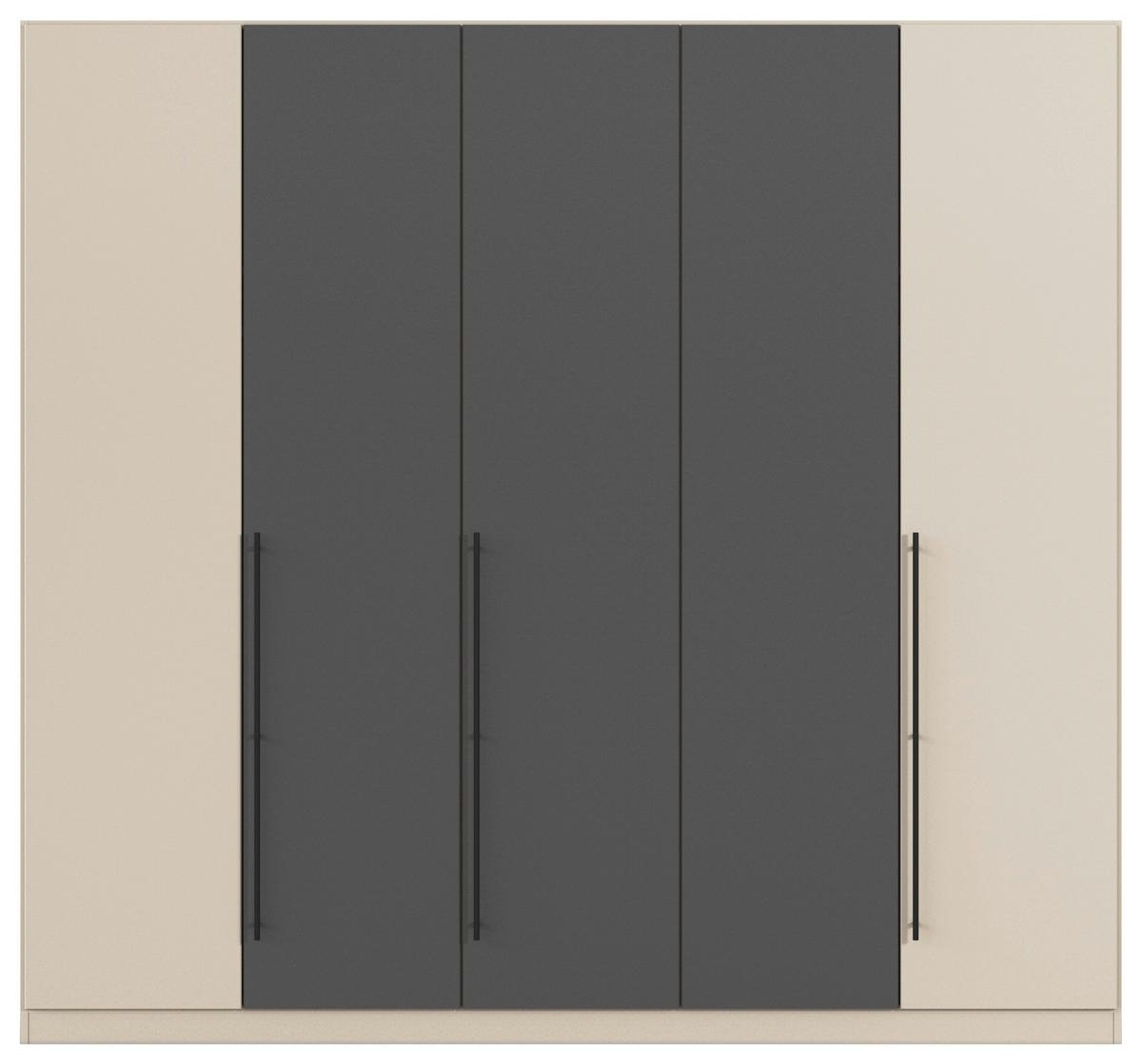 Kleiderschrank Safari B: 226 cm - Champagner/Grau, KONVENTIONELL, Holzwerkstoff (226/210/54cm)