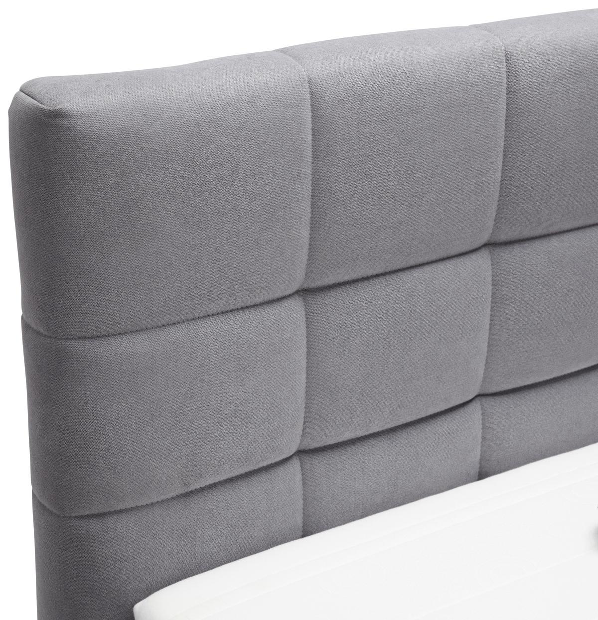 Postel Boxspring šedé barvy Jerry, 180x200 - šedá/barvy olše, Moderní, dřevo/kompozitní dřevo (180/200cm) - Modern Living