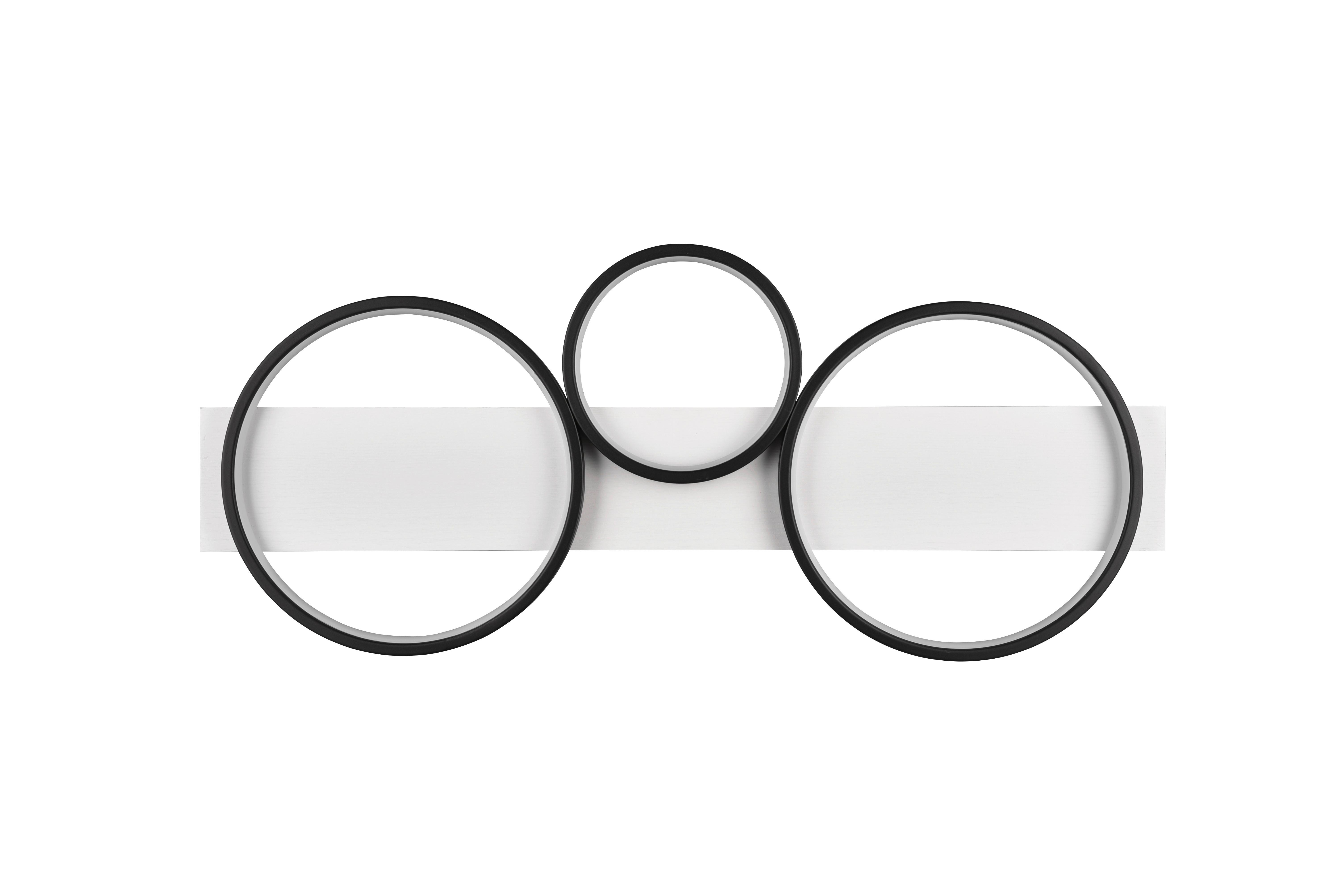 Led-deckenleuchte, Switchdim 643810332 Medera - Schwarz/Weiß, Design, Holz/Metall (80/8/34,5cm) - Trio Leuchten