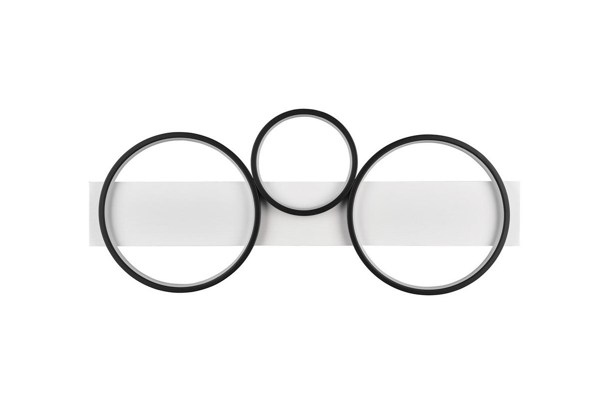 LED-Deckenleuchte, Switchdim 643810332 Medera - Schwarz/Weiß, Design, Holz/Metall (80/8/34,5cm) - Trio Leuchten