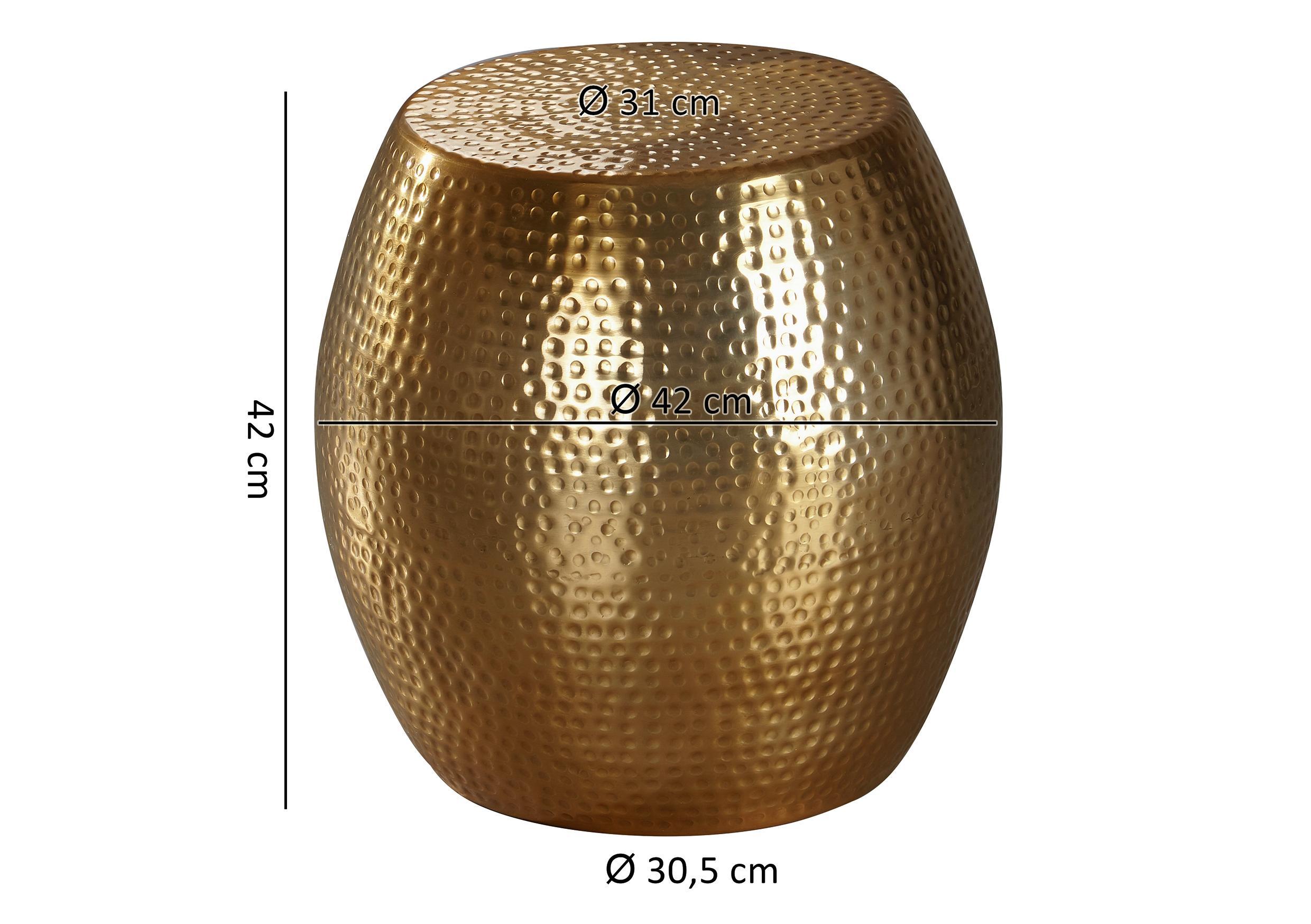 Beistelltisch aus poliertem Aluminium