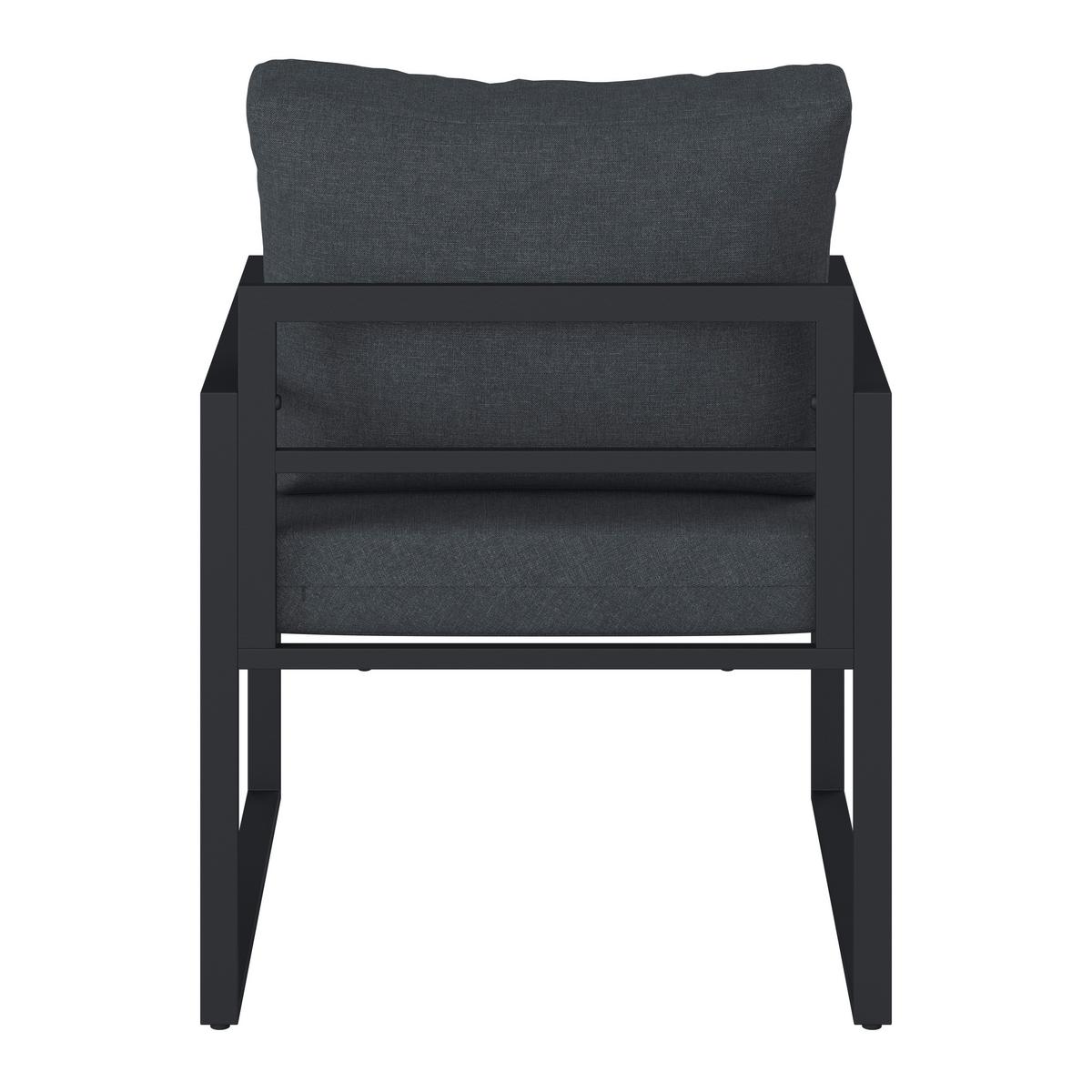 Loungegarnitur 4-tlg Bologna Metall/textil/glas Mit Kissen - Anthrazit/Grau, MODERN, Glas/Textil - Beldano