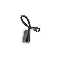 Led-wandleuchte Nero Schwarz B: 18,50 Cm - Schwarz, Design, Kunststoff/Metall (6/18,50/30cm) - Ideal Lux