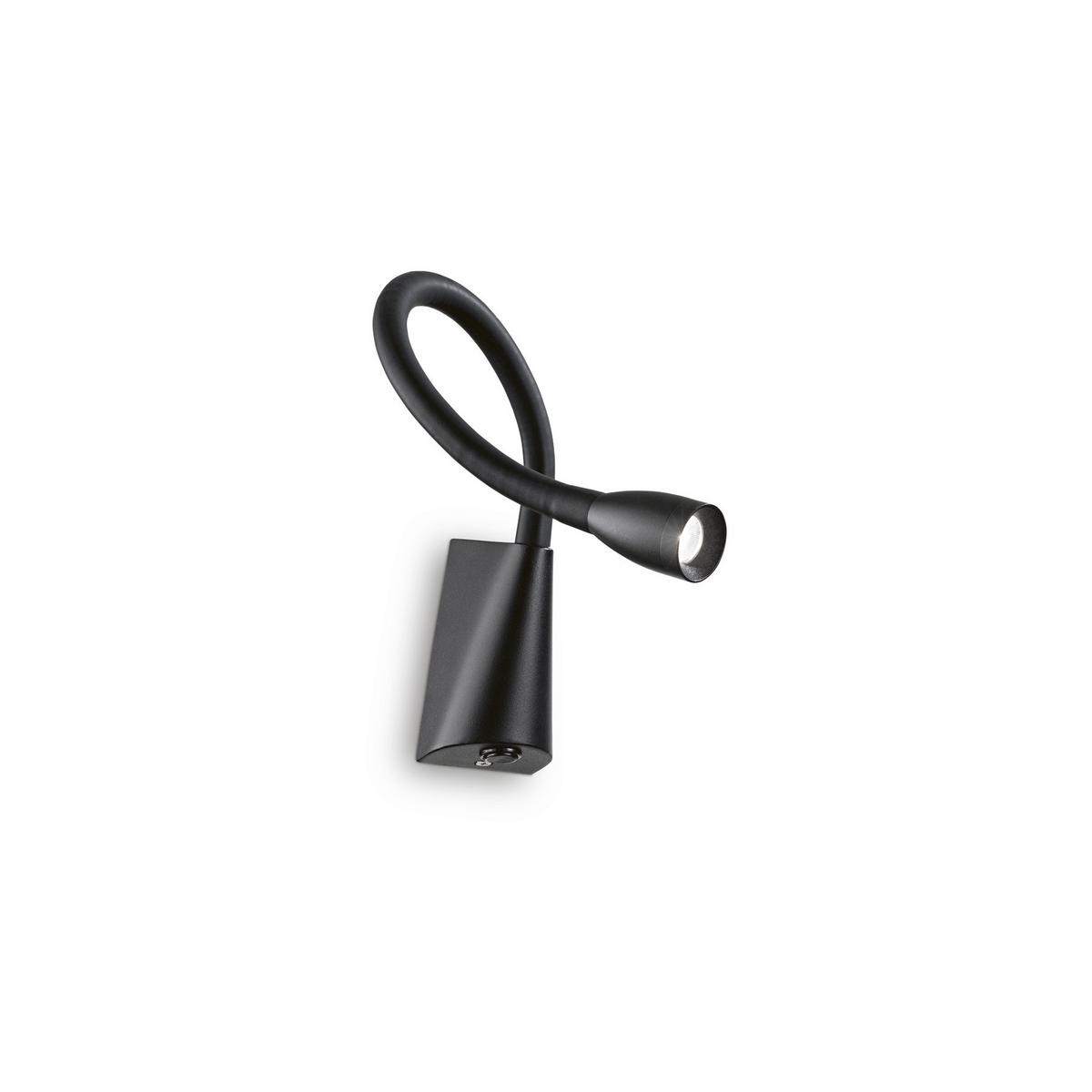 Led-wandleuchte Nero Schwarz B: 18,50 Cm - Schwarz, Design, Kunststoff/Metall (6/18,50/30cm) - Ideal Lux