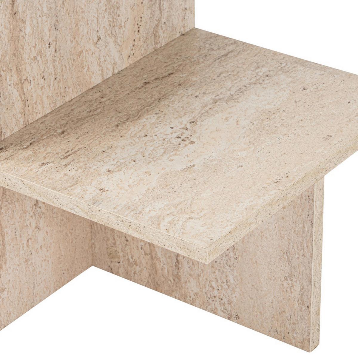 COUCHTISCH Harmony Creme L: 80cm - Creme, Design, Holzwerkstoff (80/40/40-23cm) - MID.YOU