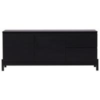 Sideboard Corpus - Schwarz, Design, Holzwerkstoff/Metall (135/56/40cm) - Livetastic