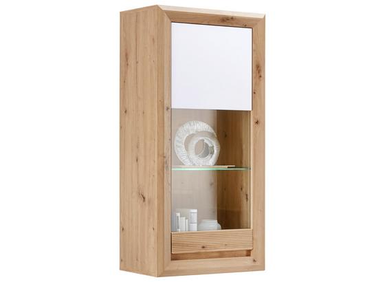 Vitrína Kashmir New - bílá/barvy dubu, Moderní, kompozitní dřevo (57/119/36cm) - James Wood Vitrína Kashmir New - bílá/barvy dubu, Moderní, kompozitní dřevo (57/119/36cm) - James Wood