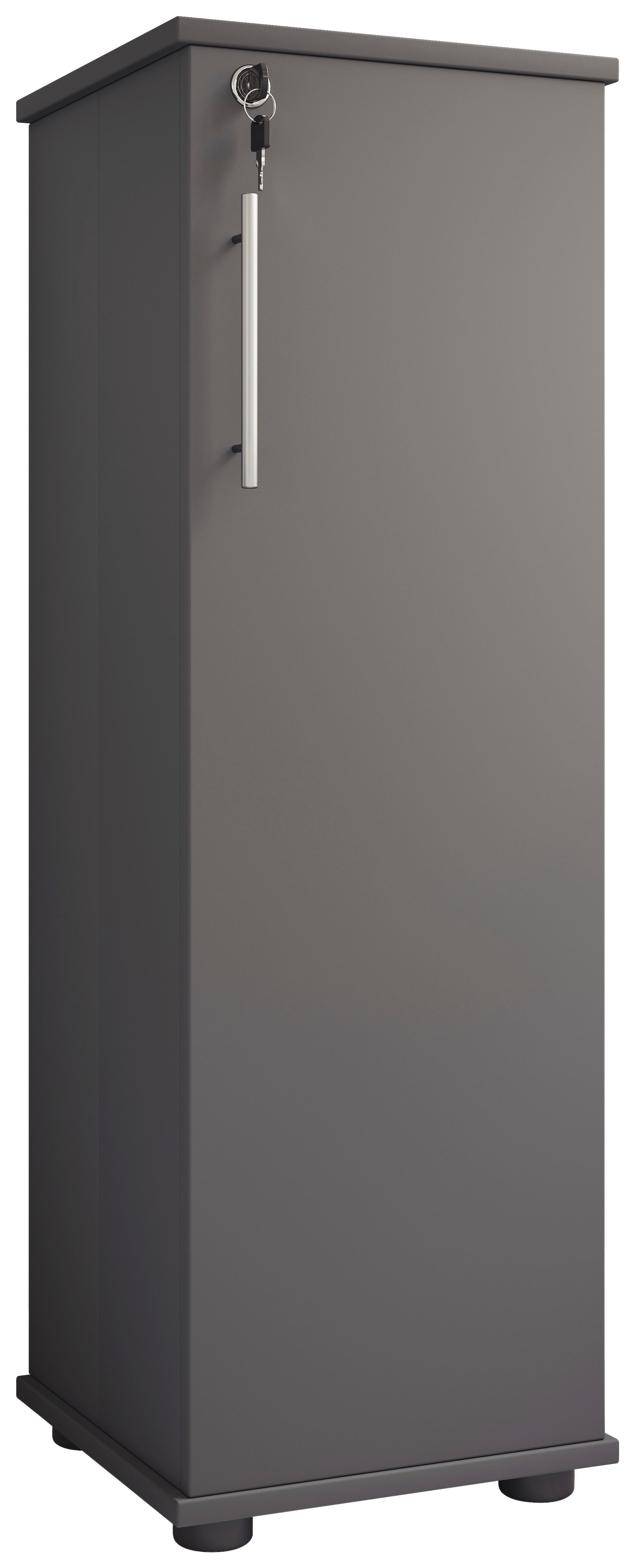 CD-Regal Engalo Anthrazit B: 31 cm - Anthrazit/Schwarz, Design, Holzwerkstoff (31/93/31cm) - MID.YOU