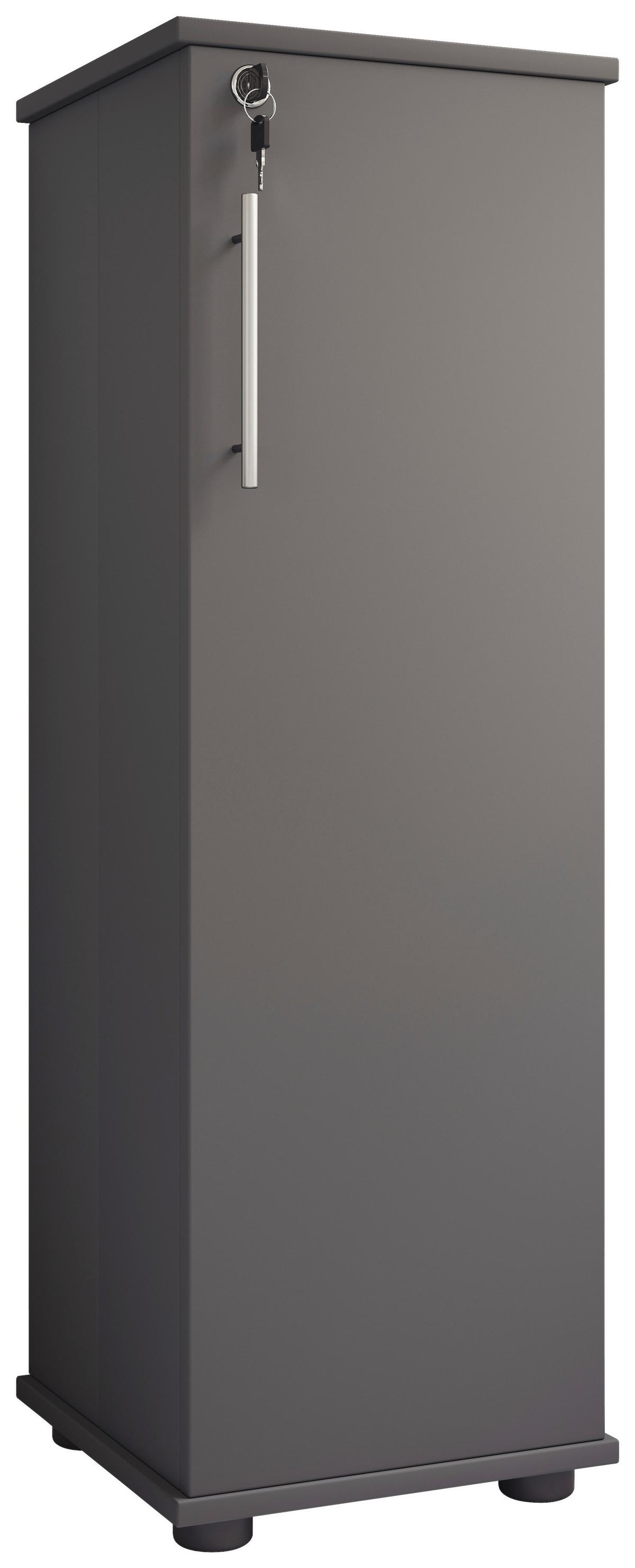CD-Regal Engalo Anthrazit B: 31 cm - Anthrazit/Schwarz, Design, Holzwerkstoff (31/93/31cm) - MID.YOU