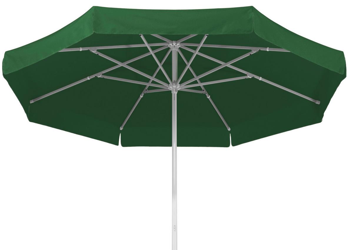 Ampelschirm Jumbo LxBxH: 400x295x400 cm Grün - Silberfarben/Grün, Basics, Textil/Metall (400/295/400cm) - Schneider