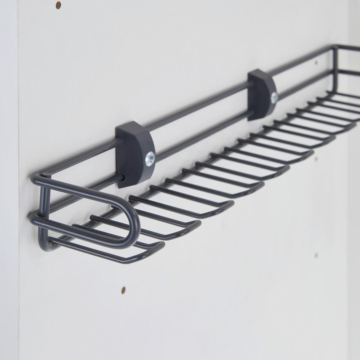 DRŽÁK NA KRAVATY UNIT - antracitová, Moderní, kov (7,8/6/46,2cm) - Ondega