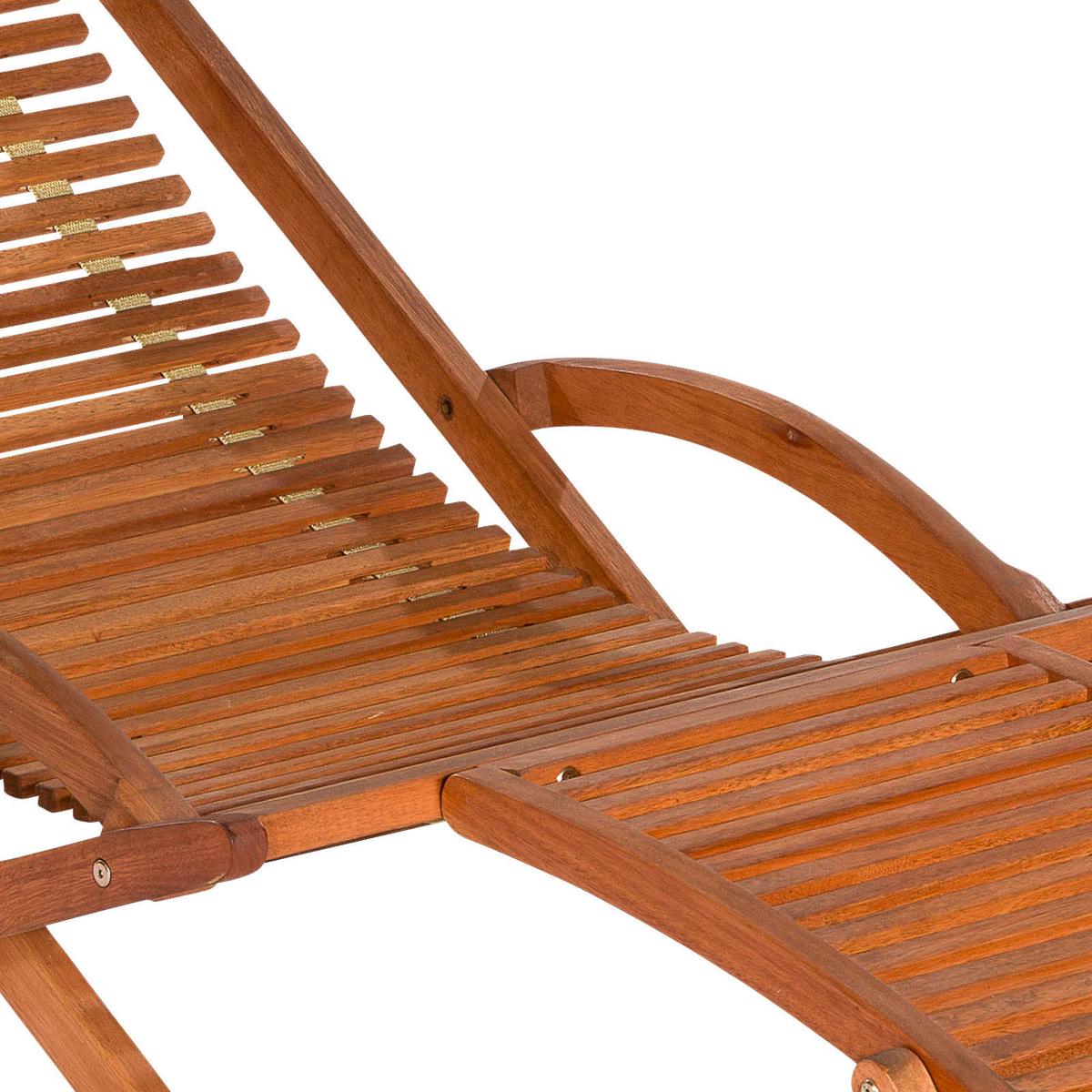 Bäderliege Copa Echtholz Klappbar - Braun, KONVENTIONELL, Holz (69/69/158cm) - Gardenson