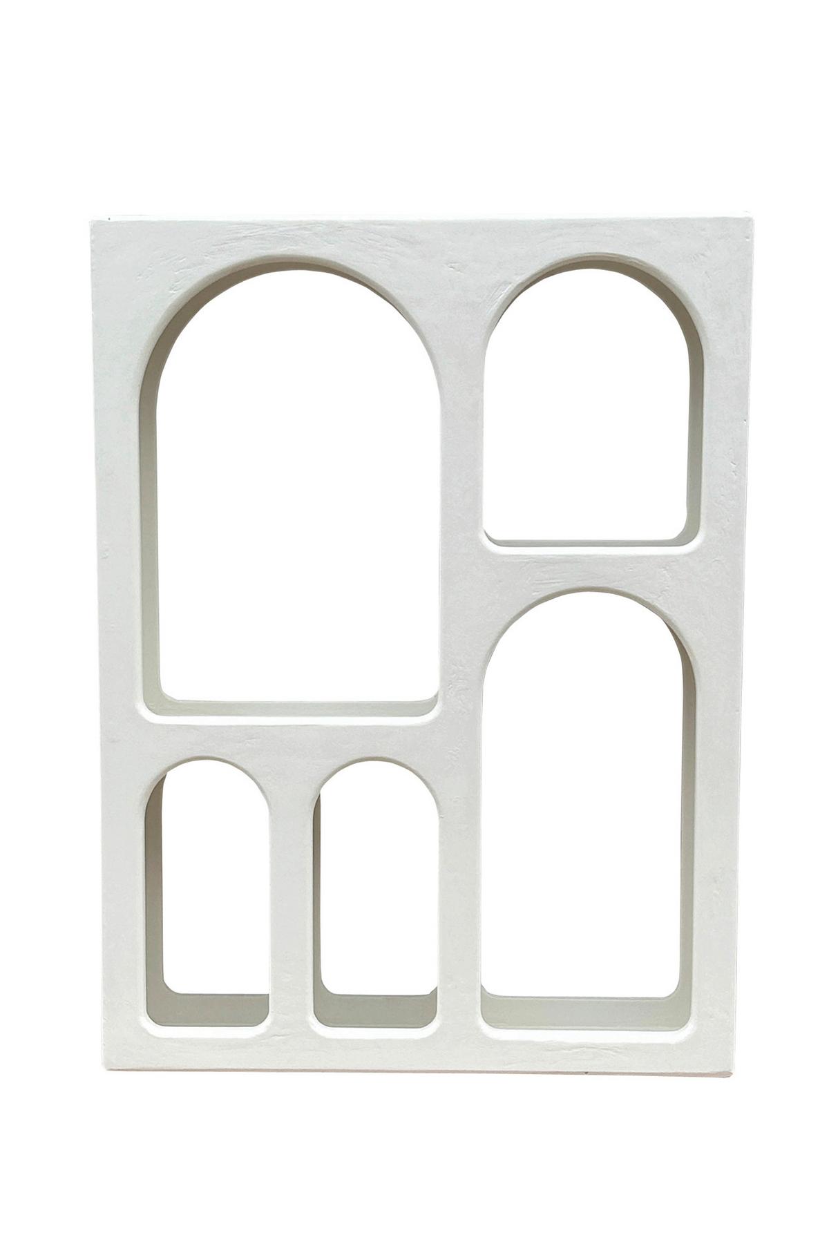 WANDREGAL Weiß B: 60cm - Weiß, Design, Holzwerkstoff/Stein (60/80/14cm) - MID.YOU