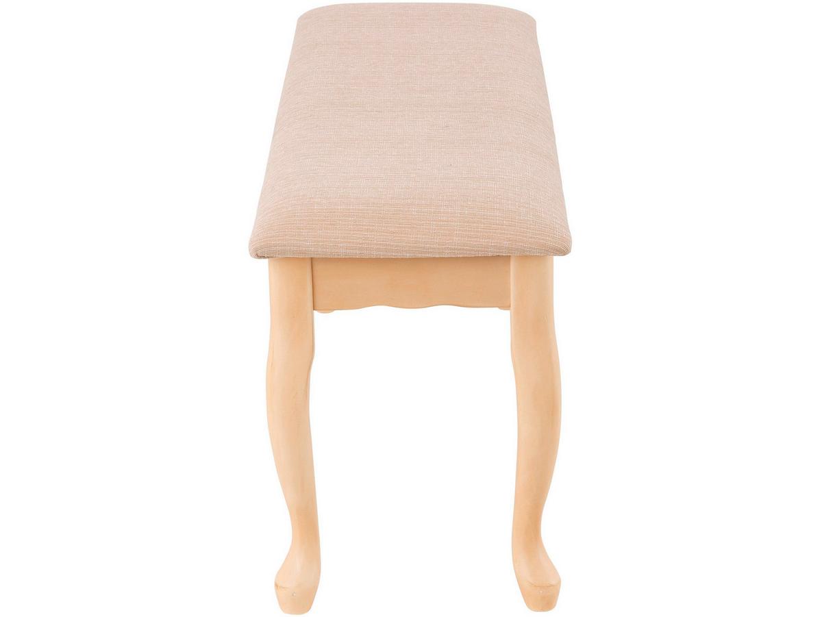 Garderobenbank Queen Anne Creme L: 120 Cm - Creme, Design, Holzwerkstoff/Textil (120/44/35cm) - MID.YOU