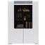 Vitrine Toronto - Silberfarben/Hellgrau, MODERN, Glas/Holzwerkstoff (100/146/42,2cm) - Ombra