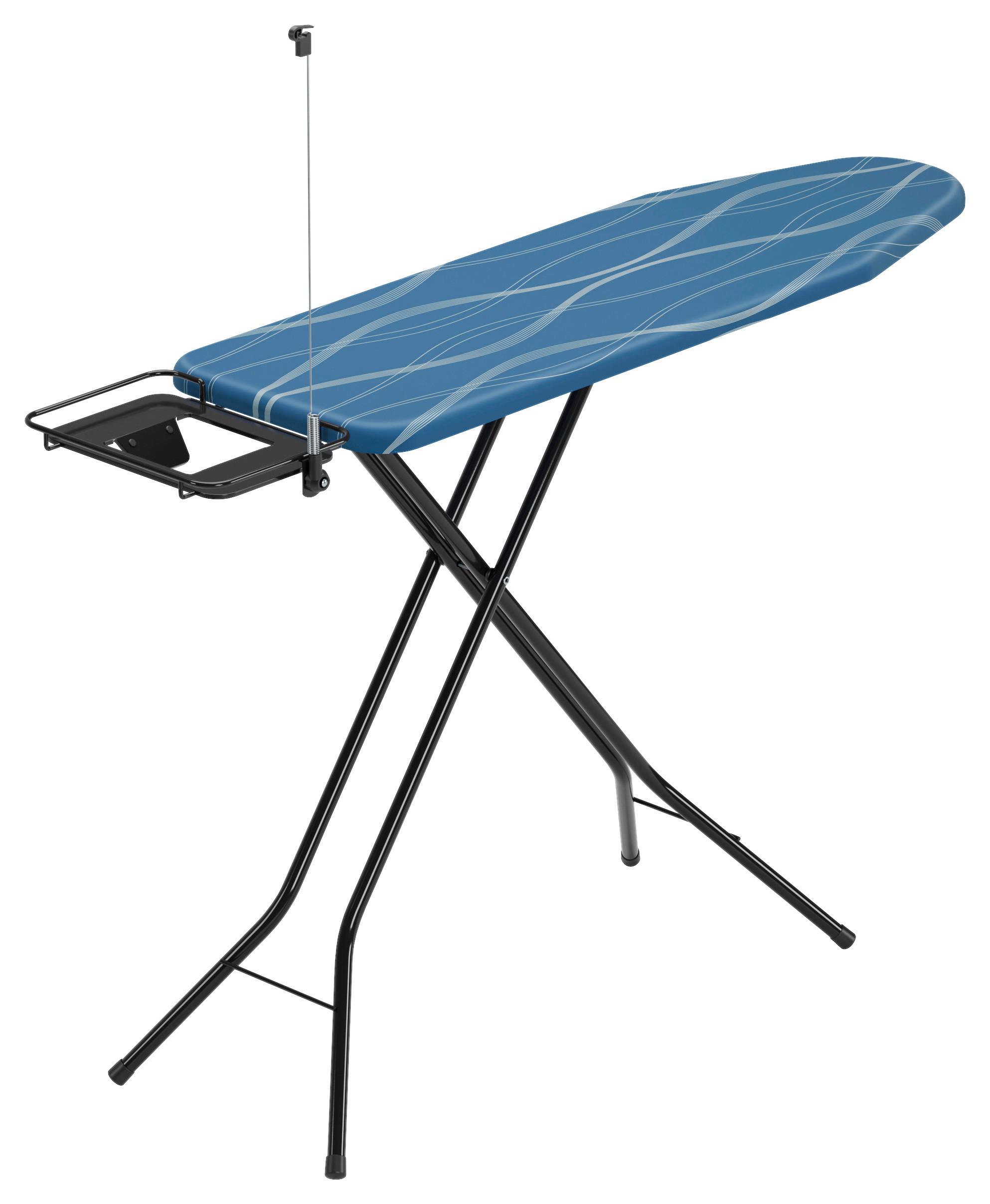 Bügelbrett Anton - Blau/Schwarz, KONVENTIONELL, Textil (145/40,5/92cm) - Homezone