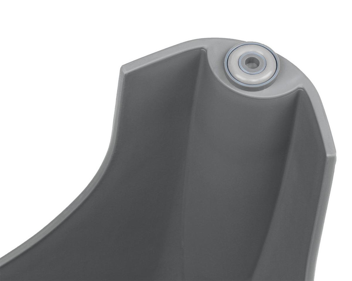 Tritthocker Kunststoff Grau H: 23,5 cm Rutschfest - Grau, Basics, Kunststoff (44/23,5/31cm)