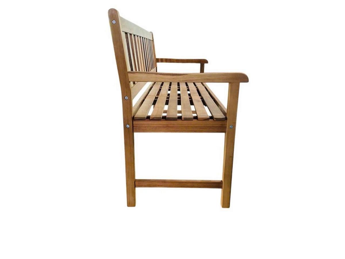 2-Sitzer mit Bank LxBxH: ca. 153x57x88 cm - Akaziefarben, Basics, Holz (153/57/88cm) - Prestige Home